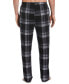 ფოტო #2 პროდუქტის Men's Deluxe Touch Knit Plaid Pajama Pant