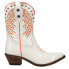Фото #1 товара Corral Boots Studded Embroidery Pointed Toe Zippered Cowboy Womens White Casual