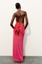 Фото #5 товара Платье из полупрозрачной ткани с горловиной халтер и сборками ZARA