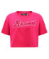 ფოტო #2 პროდუქტის Women's Pink Atlanta Braves Triple Pink Boxy Cropped T-shirt