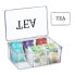 Transparente Teebox mit 6 Fächern