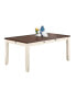 Фото #1 товара Rectangular Dining Table with Drawers, White/Walnut Finish