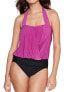 Фото #2 товара MagicSuit 291432 Women's Olivia Halter Top Bra One Piece Swimsuit, Hibiscus, 16