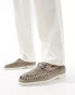 River Island suede snaffle loafers in light grey