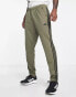 Фото #2 товара adidas Training Train Essentials 3 stripe joggers in khaki