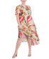 ფოტო #4 პროდუქტის Plus Size Printed Asymmetrical-Hem Midi Dress