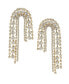 Фото #1 товара Glass Arch Chain 18K Gold Plated Statement Earrings