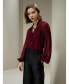 Фото #1 товара Блузка LilySilk с завязками спереди из георгетта для женщин