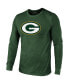 Men's Threads Jordan Love Green Green Bay Packers Name and Number Long Sleeve Tri-Blend T-shirt