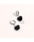 ფოტო #1 პროდუქტის Robyn Black Heart Freshwater Pearl Silver Earrings For Women