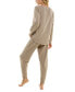 ფოტო #5 პროდუქტის Women's Cloud Dancer 2-Pc. Cable-Knit Pajamas Set