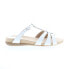 Фото #2 товара David Tate Squeeze Womens White Wide Leather Hook & Loop Strap Sandals Shoes 8.5