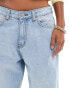 DTT Petite Veron relaxed fit mom jeans in light blue wash