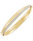 Glitter Crossover Bangle Bracelet in 10k Gold