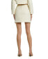 ფოტო #6 პროდუქტის Women's Tweed Wrap Floral Buttons Detail Mini Skirt