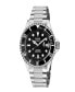 ფოტო #1 პროდუქტის Men's Wallstreet Swiss Automatic Silver-Tone Stainless Steel Bracelet Watch 43mm