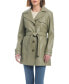 Фото #2 товара Women's Faux Leather Single-Breasted Fitted Trench Coat