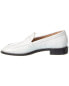 Stuart Weitzman Palmer Sleek Croc-Embossed Leather Loafer Women's White 11.5