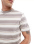 ASOS DESIGN relaxed t-shirt in neutral stripe