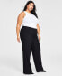 Фото #3 товара Plus and Petite Plus Size Curvy Bootcut Pants, Created for Macy's