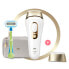 Фото #6 товара Braun Silk-expert Pro 5 PL5014 IPL with 2 extras: Venus razor and premium pouch - Gold - White - Intense pulsed light (IPL) - United Kingdom - NE PAS UTILISER sur :• le cuir chevelu - les sourcils et autour des yeux. Utiliser l’appareil... - AC - Lithium-Ion (L