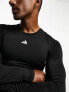 adidas Training tech-fit long sleeve t-shirt in black