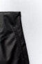 Leather effect high-waist bermuda shorts