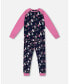 Baby Girls Baby Organic Cotton Two Piece Pajama Set Navy Printed Cats