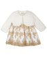 ფოტო #1 პროდუქტის Baby Girls Dress and Faux Fur Jacket, 2 Piece Set