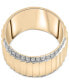 ფოტო #3 პროდუქტის Diamond Wide Textured Statement Ring (1/3 ct. t.w.) in Gold Vermeil, Created for Macy's
