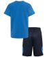 Фото #2 товара Комплект для девочек Jordan набор из футболки с графическим рисунком и сетчатых шорт 2 шт.