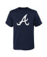 Big Boys and Girls Navy Atlanta Braves Logo Primary Team T-shirt