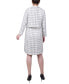 ფოტო #2 პროდუქტის Petite Long Sleeve Tweed Jacket with Dress Set, 2 Piece