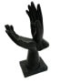 Skulptur 2 Hände Schwarz Marmoroptik