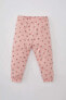Kız Bebek Çiçekli Uzun Kollu Penye Pijama Takımı