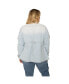 Фото #2 товара Куртка женская джинсовая полосатая без воротника Standards & Practices