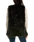 Фото #2 товара Surell Accessories Shaggy Vest Women's Black