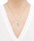 Фото #2 товара Macy's diamond Interlocking Heart Pendant Necklace (1 ct. t.w.) in 10k White Gold, 16" + 2" extender