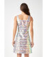 Women's Striped Woven A-line Mini Dress With Sequins