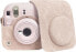 Pokrowiec LoveInstant Futerał Etui Pokrowiec Osłona Case do Fuji FujiFilm INSTAX Mini 12 - Haft Beżowy