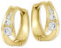 Фото #1 товара Gold earrings rings with zircons 239 001 00800