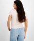 ფოტო #2 პროდუქტის Juniors' Layered Lace-Trim Henley Tee