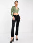 Фото #4 товара Fashionkilla knitted top with tie back in khaki