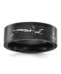 ფოტო #1 პროდუქტის Stainless Steel Black IP-plated Inlay Band Ring