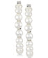 ფოტო #3 პროდუქტის Cultured Button Freshwater Pearl (4mm) Hoop Earrings in Sterling Silver