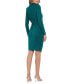 Women's Ruched Glitter-Knit Side-Slit Dress