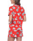 ფოტო #3 პროდუქტის Women's Short Sleeve Floral Pajama Set, 2-Piece