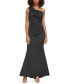 Фото #1 товара Платье женское Eliza J модель Asymmetric-Neck Side-Pleat Scuba Gown