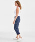 Фото #2 товара Women's Printed Mid-Rise Curvy Roll Cuff Capri Jeans, Created for Macy's
