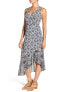 Фото #4 товара Michael Kors 241104 Womens Woodbrook Chiffon Asymmetrical Wrap Dress Size 2